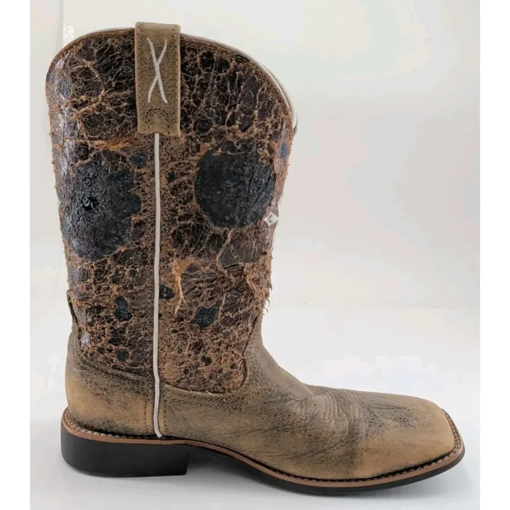 Twisted X Youth Top Hand Western Cowboy Boots YTH0001 Elephant Print Size 4M